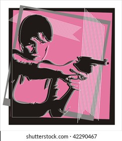 Girl with a gun