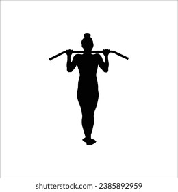 Girl gymming silhouette stock vector