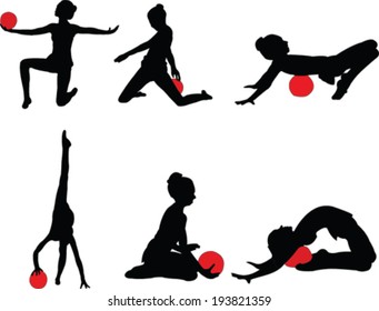 girl gymnast athlete - vector