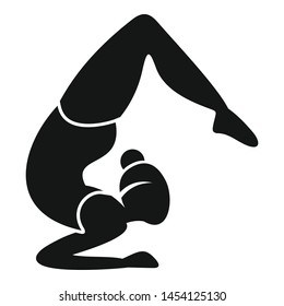 Girl gymnastics icon. Simple illustration of girl gymnastics vector icon for web design isolated on white background