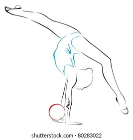 girl in gymnastics poses