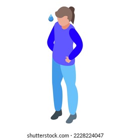 Girl gynecology health icon isometric vector. Woman hormone. Age period