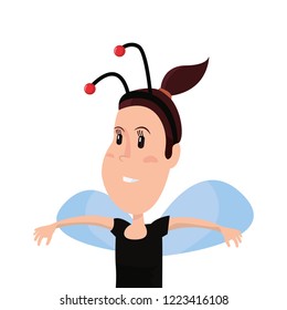 girl in halloween character costume