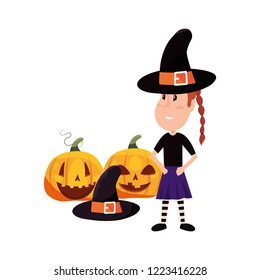 girl in halloween character costume