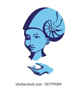 girl with hand