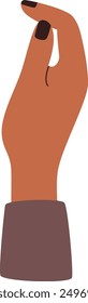 Mano de la muchacha que sostiene algo Ilustración vectorial
