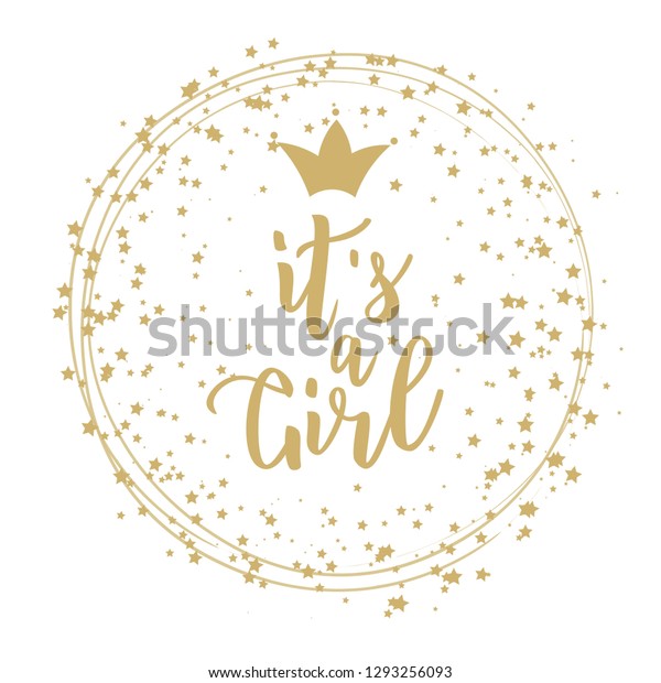 Girl Hand Lettering Text Vector Illustration Stock Vector Royalty Free