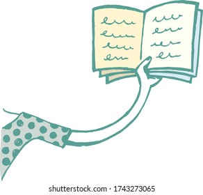 girl Hand with open book