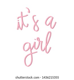 It's a girl hand written calligraphy sign - wall art, print, card design,..