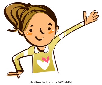 girl hands up