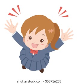 girl happy