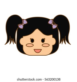 girl happy child icon image vector illustration design 