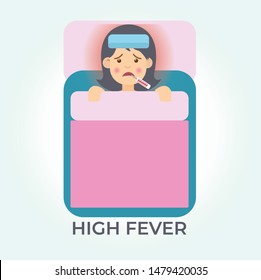 girl has high fever