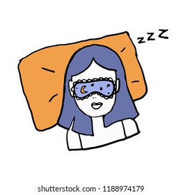 寝てる 女性 のイラスト素材 画像 ベクター画像 Shutterstock
