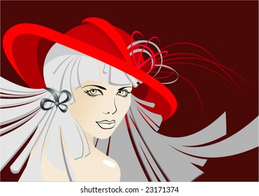 The girl in a hat