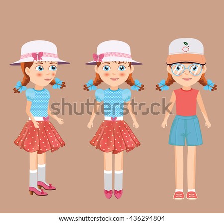 Girl with hat front and side
