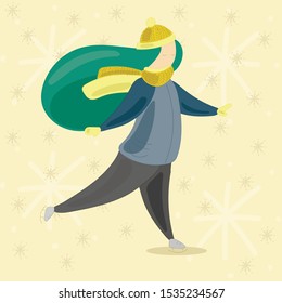 girl in a hat skates