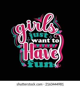 Girl have fun t shirt vector