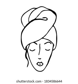Girl Head Icon Vector in Beauty Salon