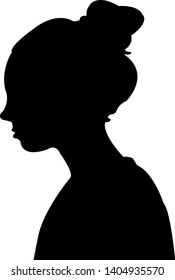 Girl Head Silhouette Vector Stock Vector (Royalty Free) 1404935570 ...