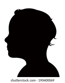a girl head silhouette vector 