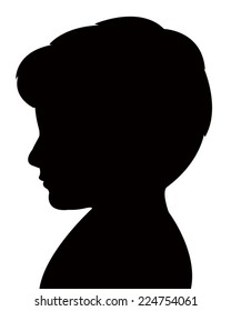 a girl head silhouette vector 