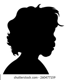 a girl head silhouette vector 