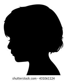 a girl head silhouette vector