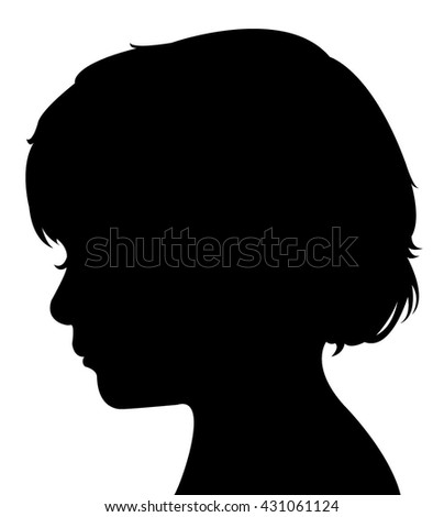 a girl head silhouette vector