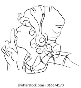  girl with headphone