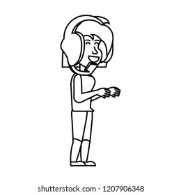 girl with headphone avatar character