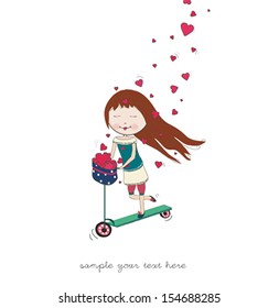 girl with heart