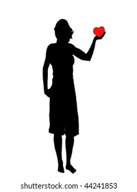 girl and heart