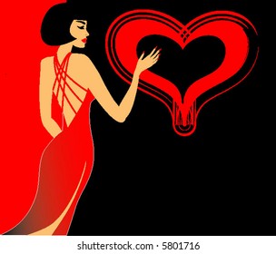 girl and heart