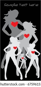 girl heart kiss Valentine's Day