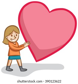 Girl and her heart