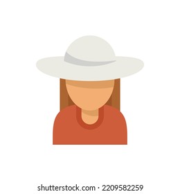Girl hitchhiking icon. Flat illustration of Girl hitchhiking vector icon isolated on white background