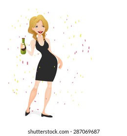 girl holding a beer