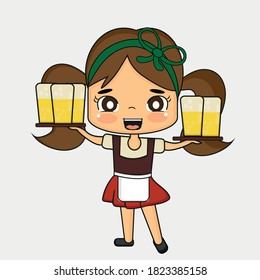 girl holding beer at october fest party
beer festival