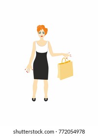 Girl holding package