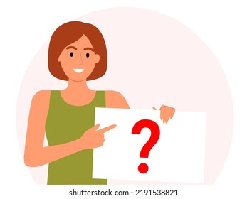 girl holding poster vector image