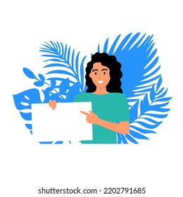 imagen vectorial de cartel de chica