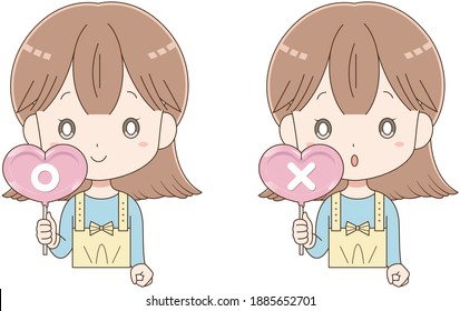A girl holding ruby chocolate in her hand and judging