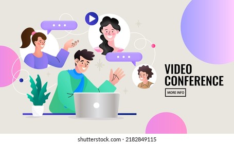 Girl holding speech bubbles. Online communication on social network and media. Woman sending and receiving Internet messages on smartphone or texting on mobile phone. Flat cartoon vector illustration.