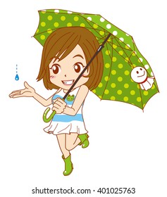 girl holding an umbrella