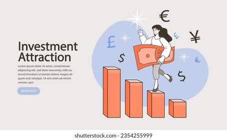 Girl holds banknotes in her hand. Earnings on the Internet. Online Transactions, E commerce App. International Payment System Banner. woman transfer money vector illustration. 