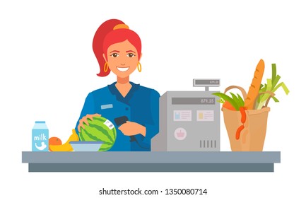 Dependienta Tienda Ilustraciones Imagenes Y Vectores De Stock Shutterstock