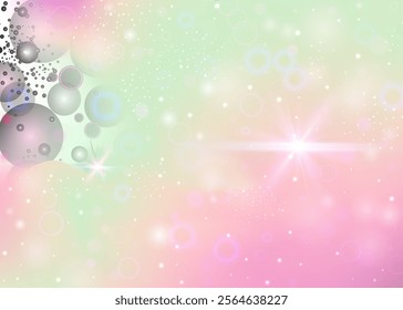 Girl Hologram. Pink Princess Gradient. Fairy Background. Fairytale Girlish Mesh. Purple Blurred Pattern. Lilac Galaxy Invitation. Kawaii Glitter. Dream Girl Hologram.
