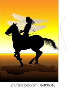 the girl and horse