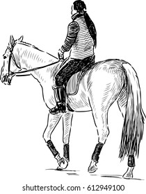 A girl a horseback